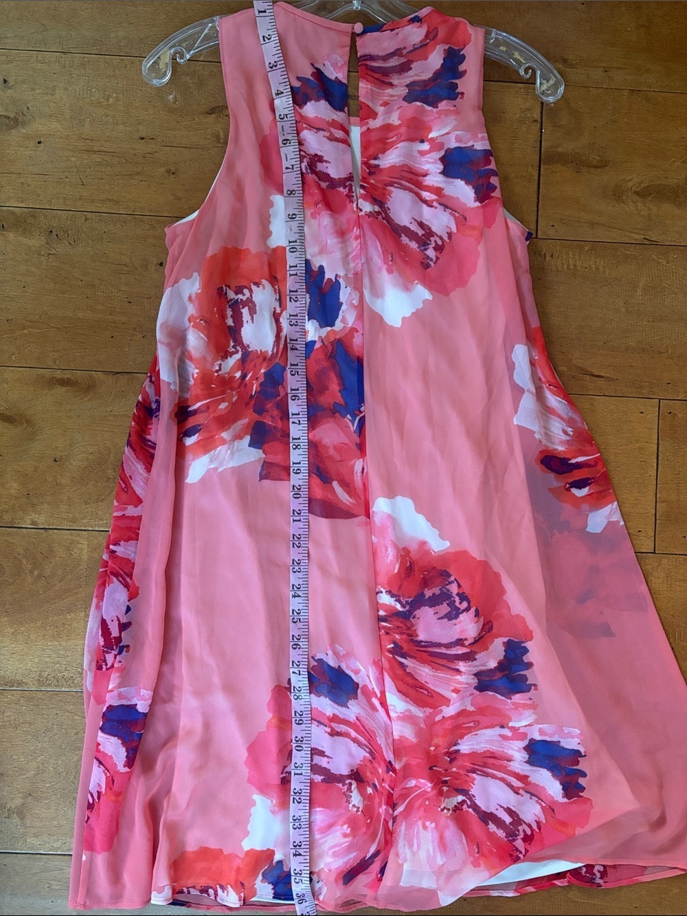 Calvin Klein Coral Floral Midi Dress - Picture 6 of 8